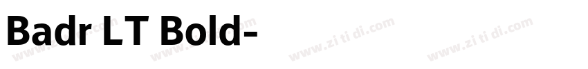 Badr LT Bold字体转换